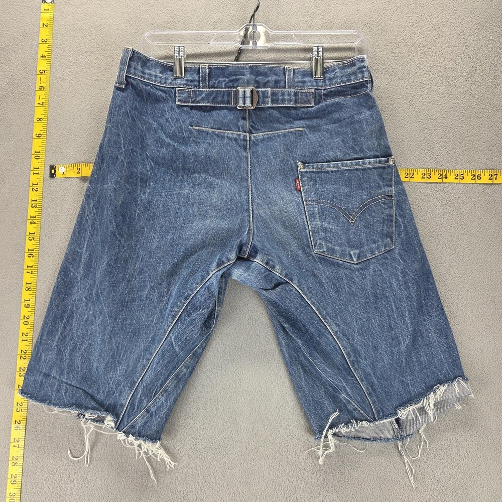 VTG Levis Engineered Shorts Mens 30 Blue Buckle Back Twisted Jorts 12" Inseam